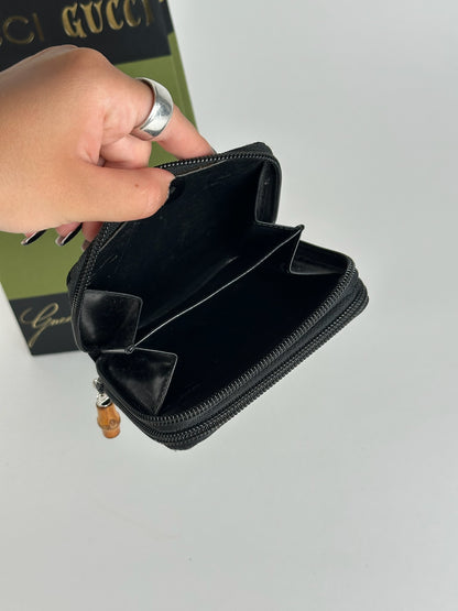 Vintage Gucci Bamboo Wallet black