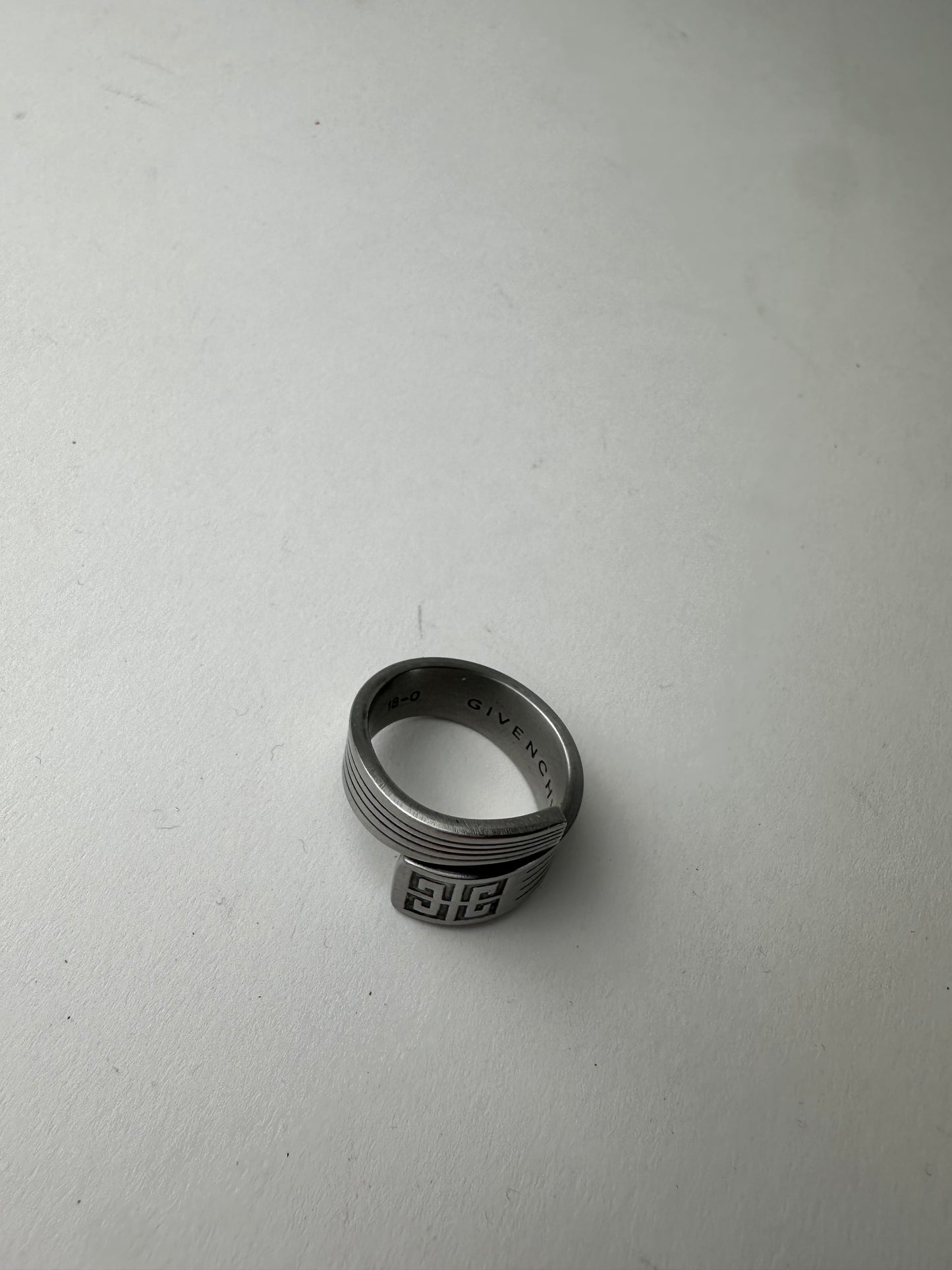 Vintage Givenchy Steel Ring Anthracite