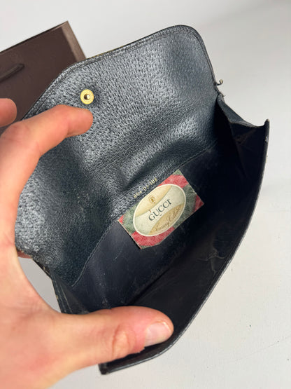 Vintage Gucci Ophidia Monogram Leather Wallet
