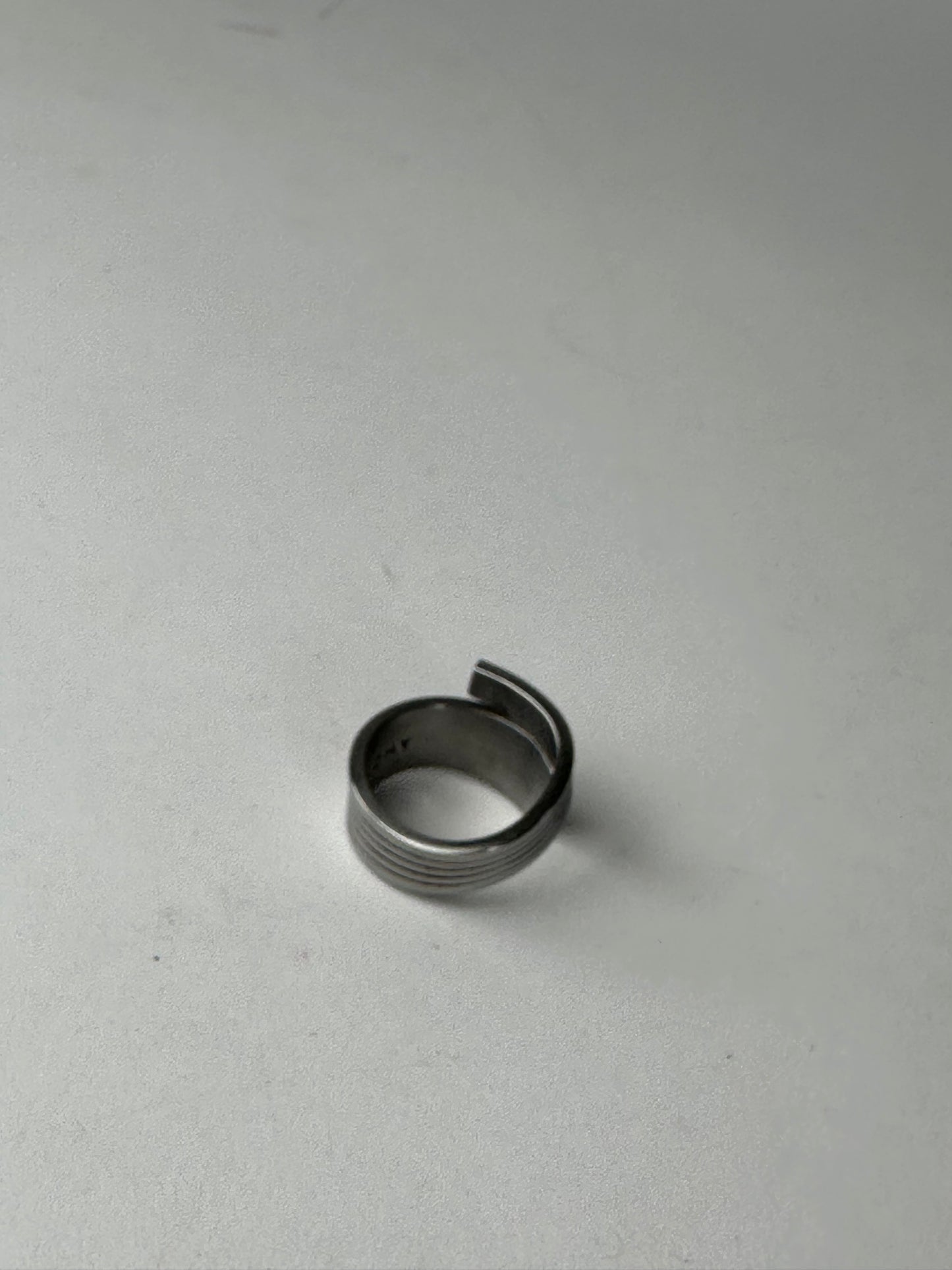 Vintage Givenchy Steel Ring Anthracite