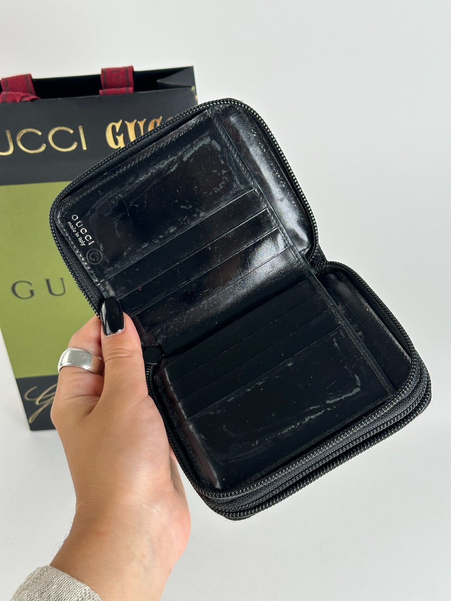 Vintage Gucci Bamboo Wallet black