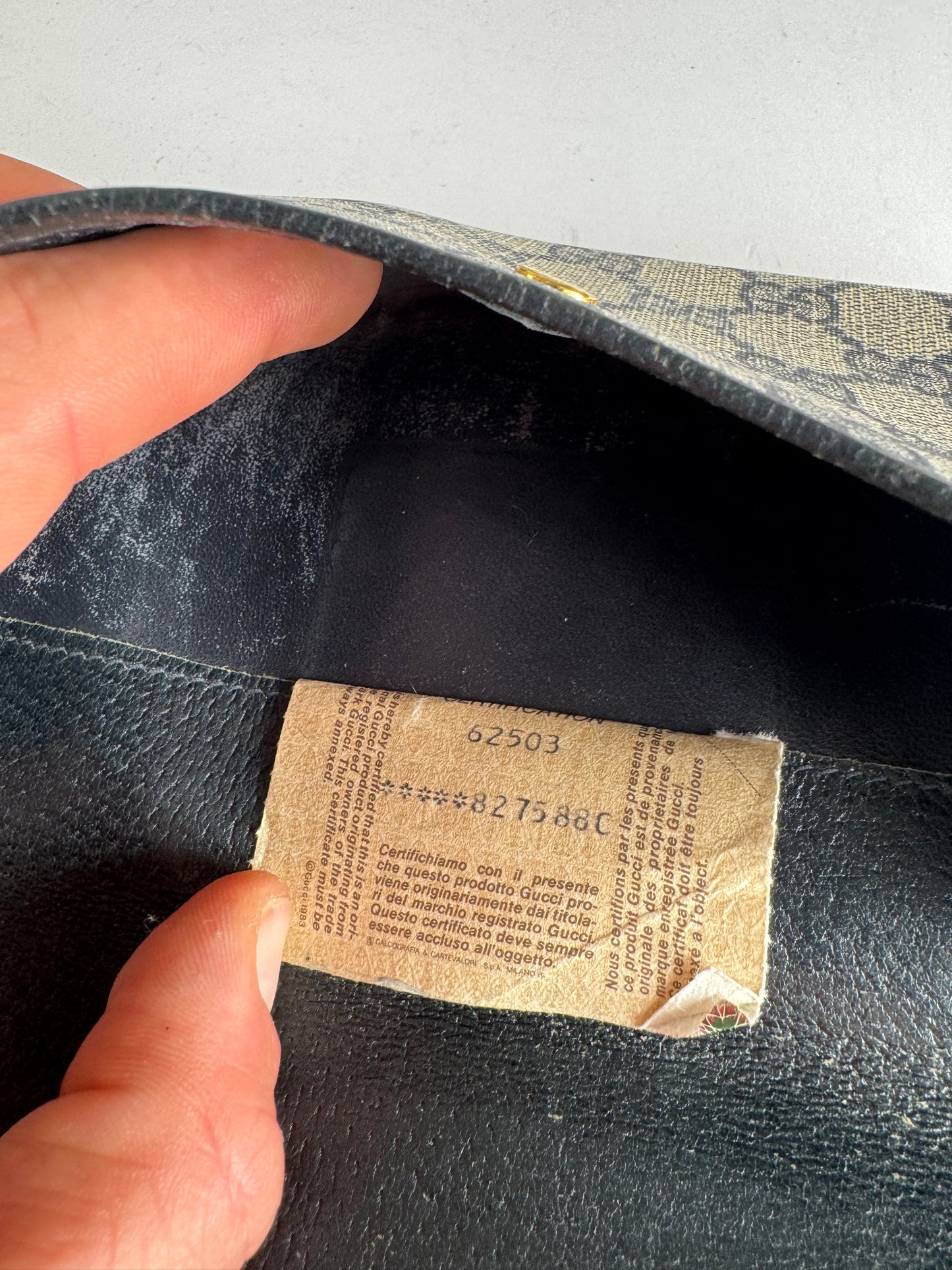 Vintage Gucci Ophidia Monogram Leather Wallet