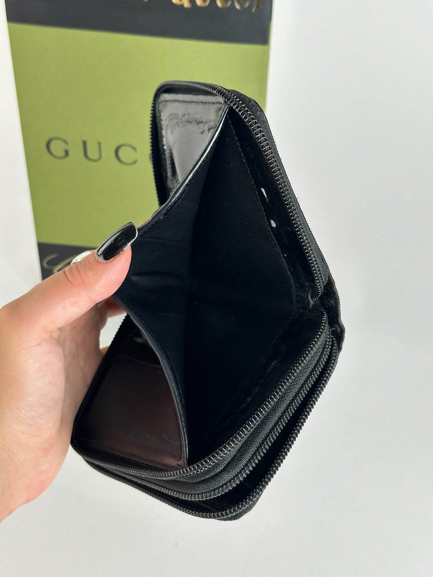 Vintage Gucci Bamboo Wallet black