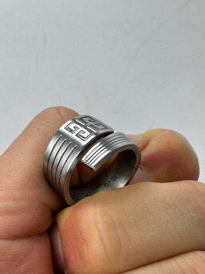 Vintage Givenchy Steel Ring Anthracite