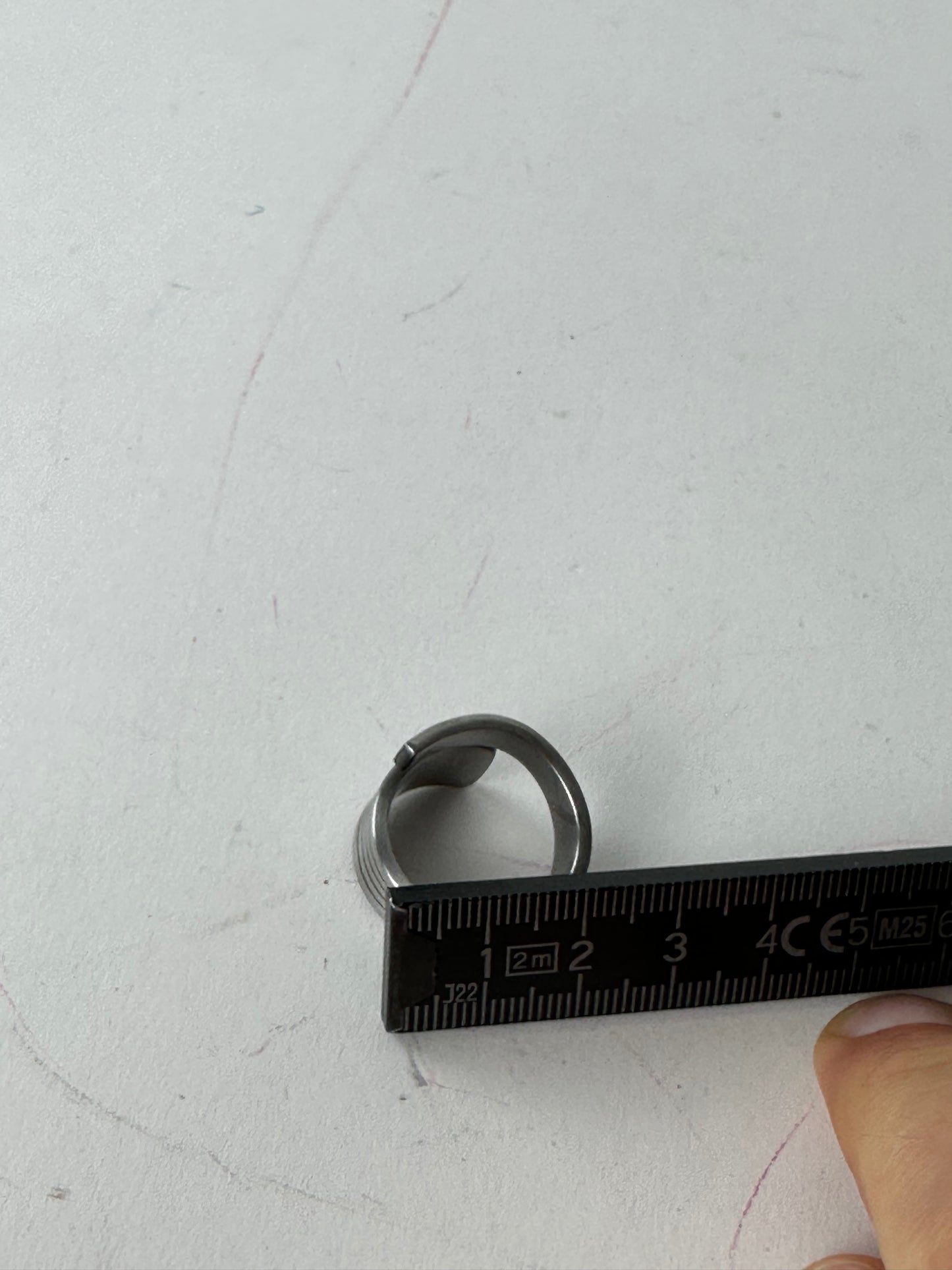 Vintage Givenchy Steel Ring Anthracite