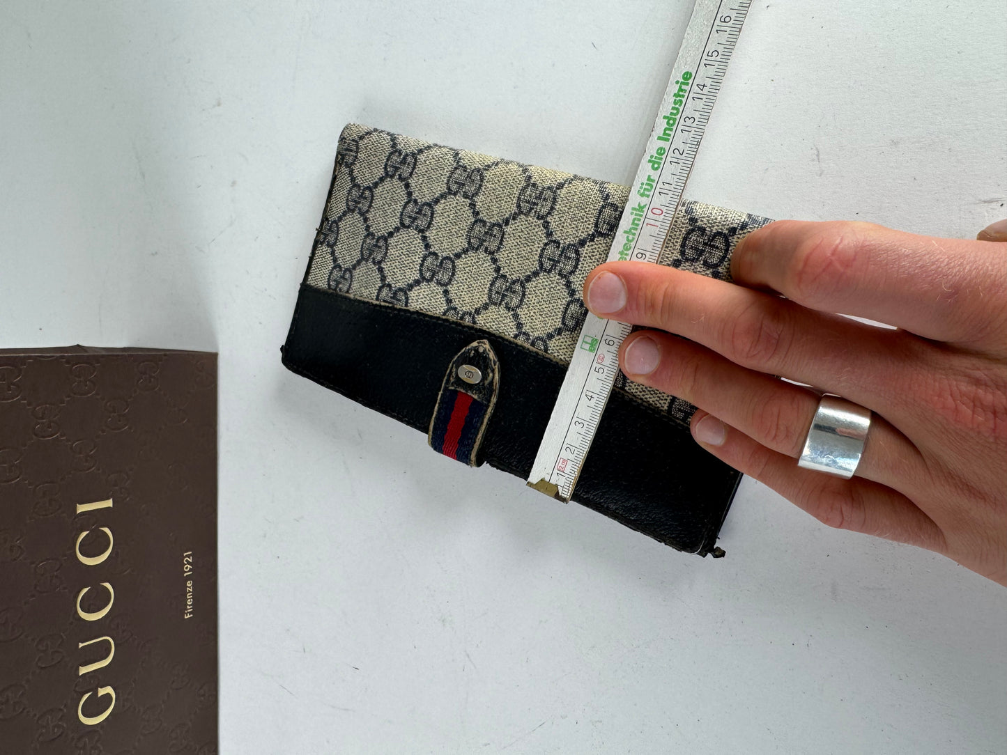 Vintage Gucci Ophidia Monogram Leather Wallet