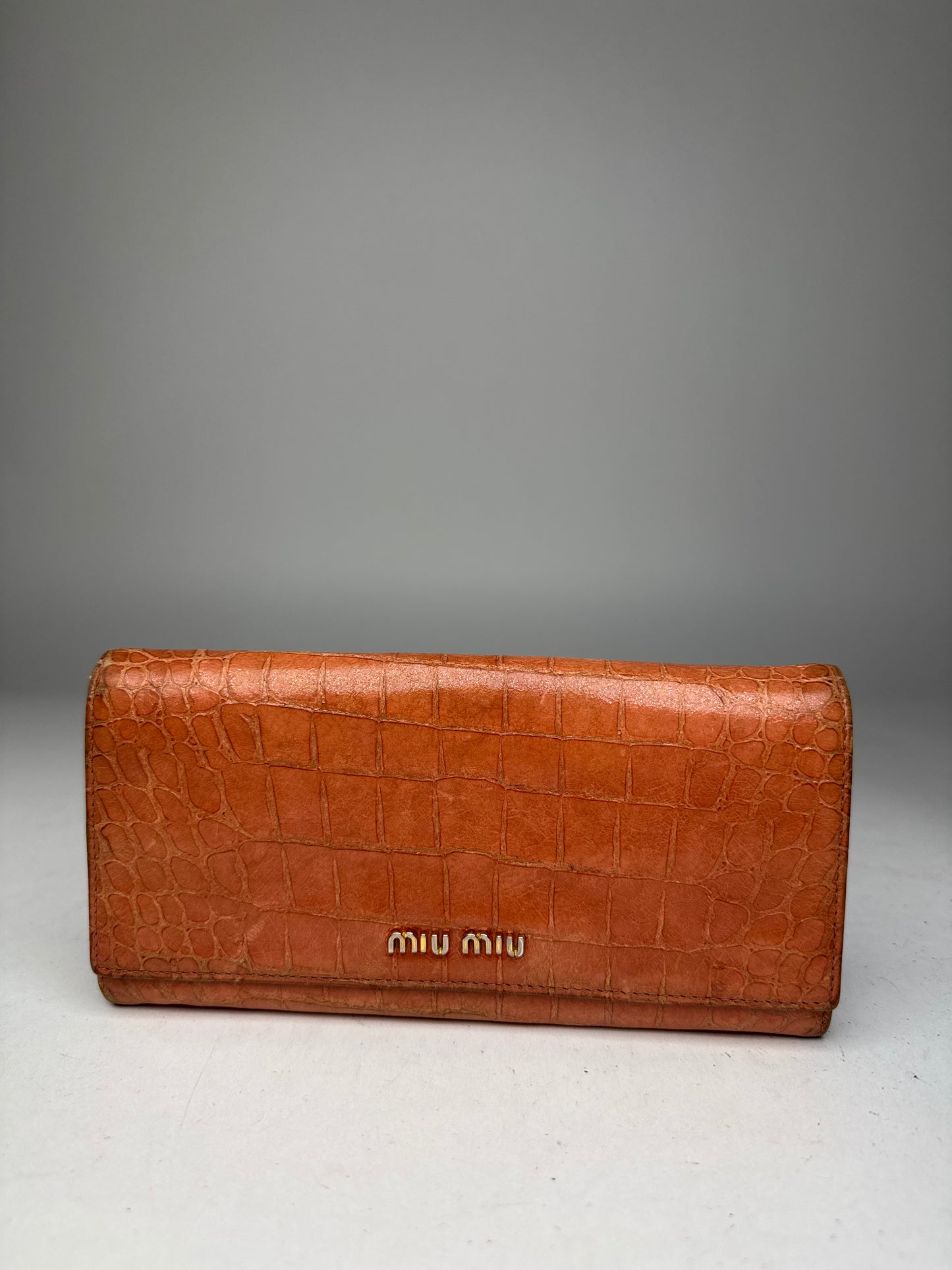 Vintage Miu Miu Leather wallet Orange