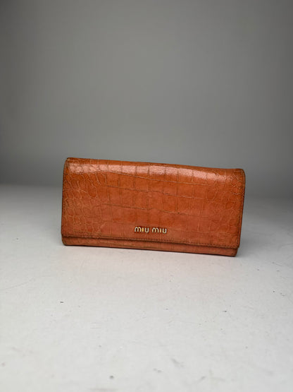 Vintage Miu Miu Leather wallet Orange