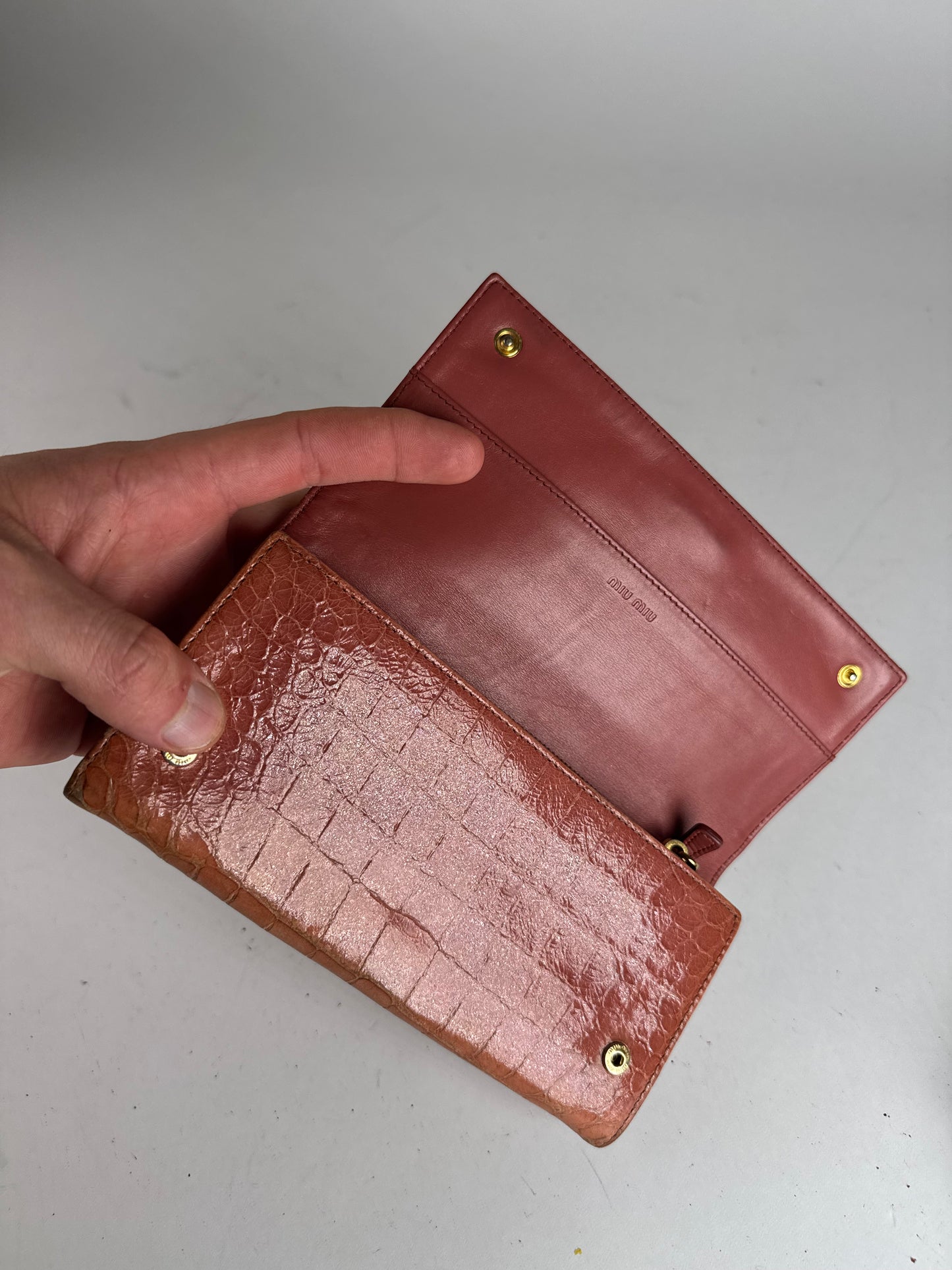 Vintage Miu Miu Leather wallet Orange