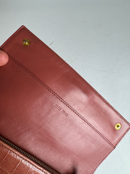 Vintage Miu Miu Leather wallet Orange