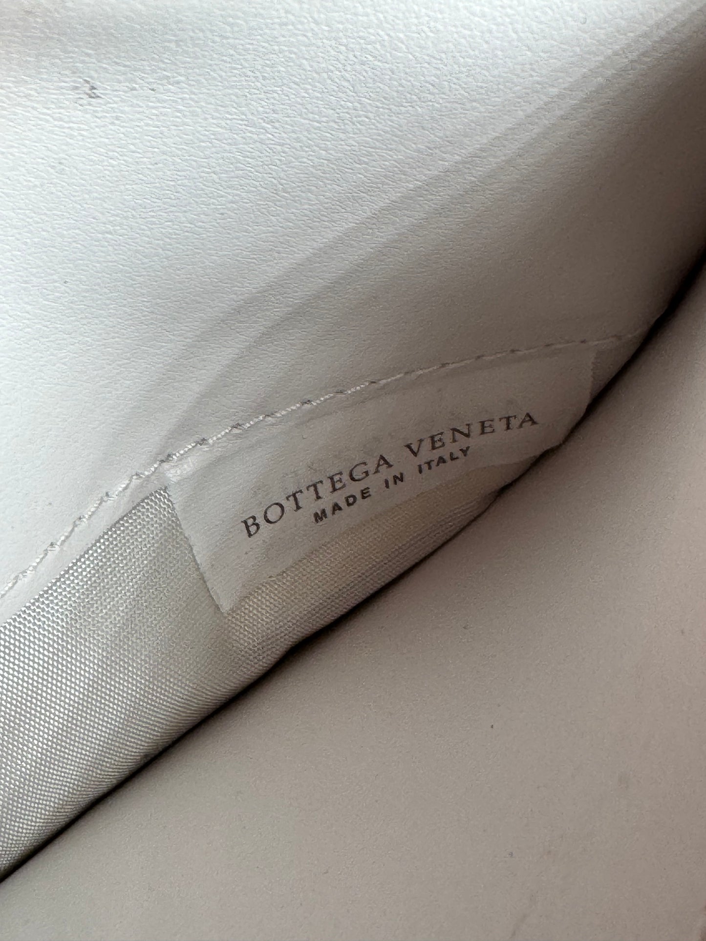 Vintage Bottega Veneta leather wallet white