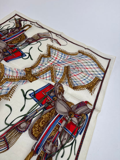 Vintage Celine scarf white beige