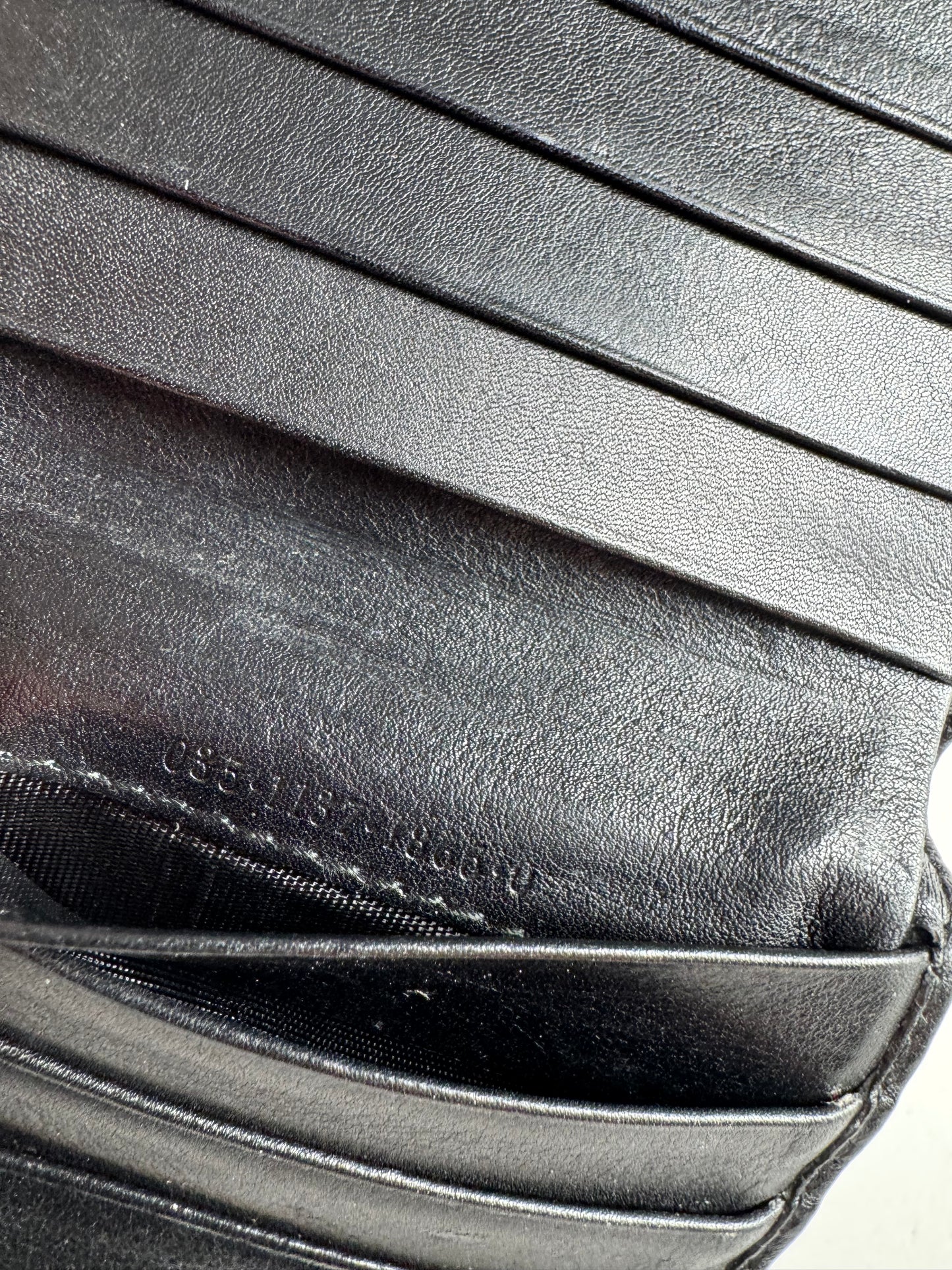 Vintage Gucci Bamboo Leather Wallet Black