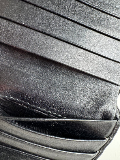 Vintage Gucci Bamboo Leather Wallet Black