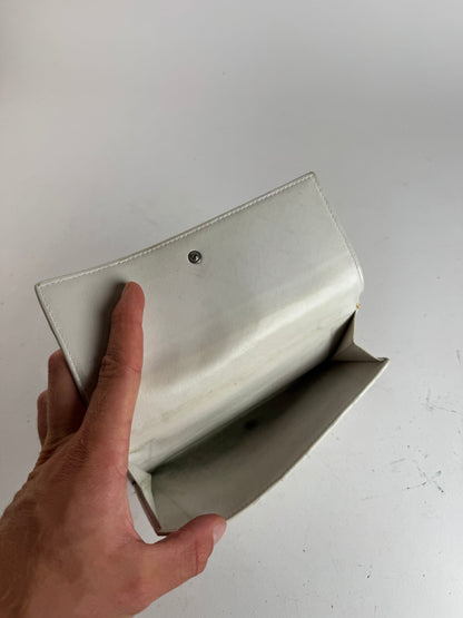 Vintage Bottega Veneta leather wallet white