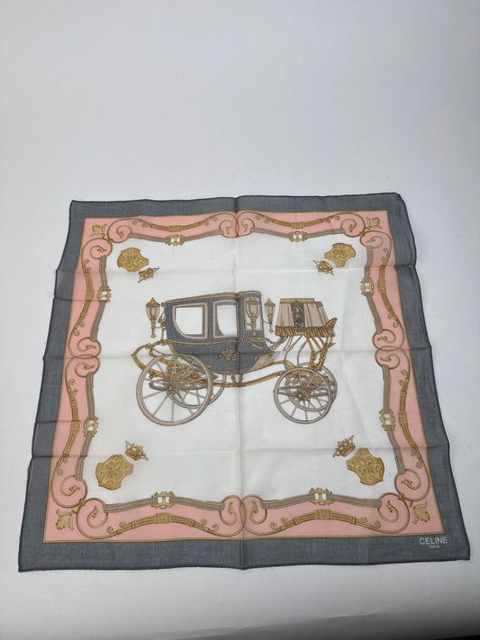 Écharpe Céline Vintage Rose Gris