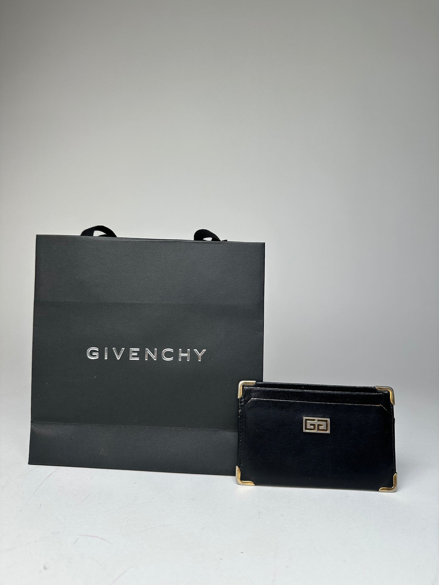 Vintage Givenchy Leather Card Holder Black