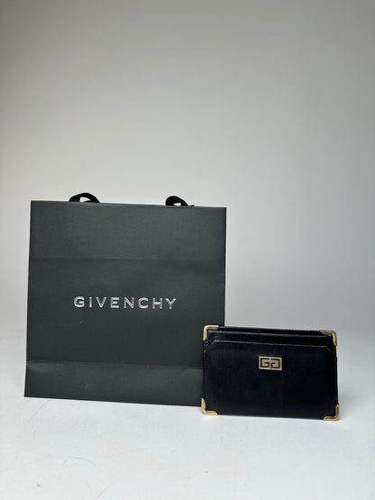 Vintage Givenchy Leather Card Holder Black