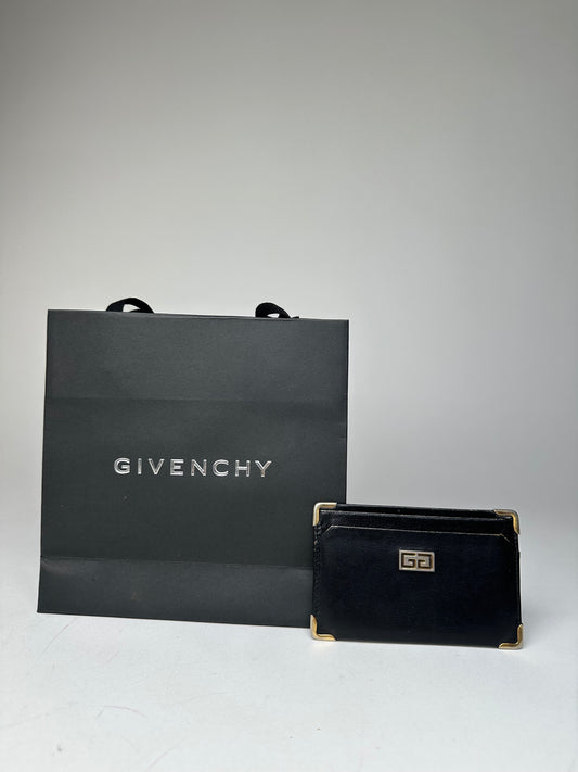 Vintage Givenchy Leather Card Holder Black