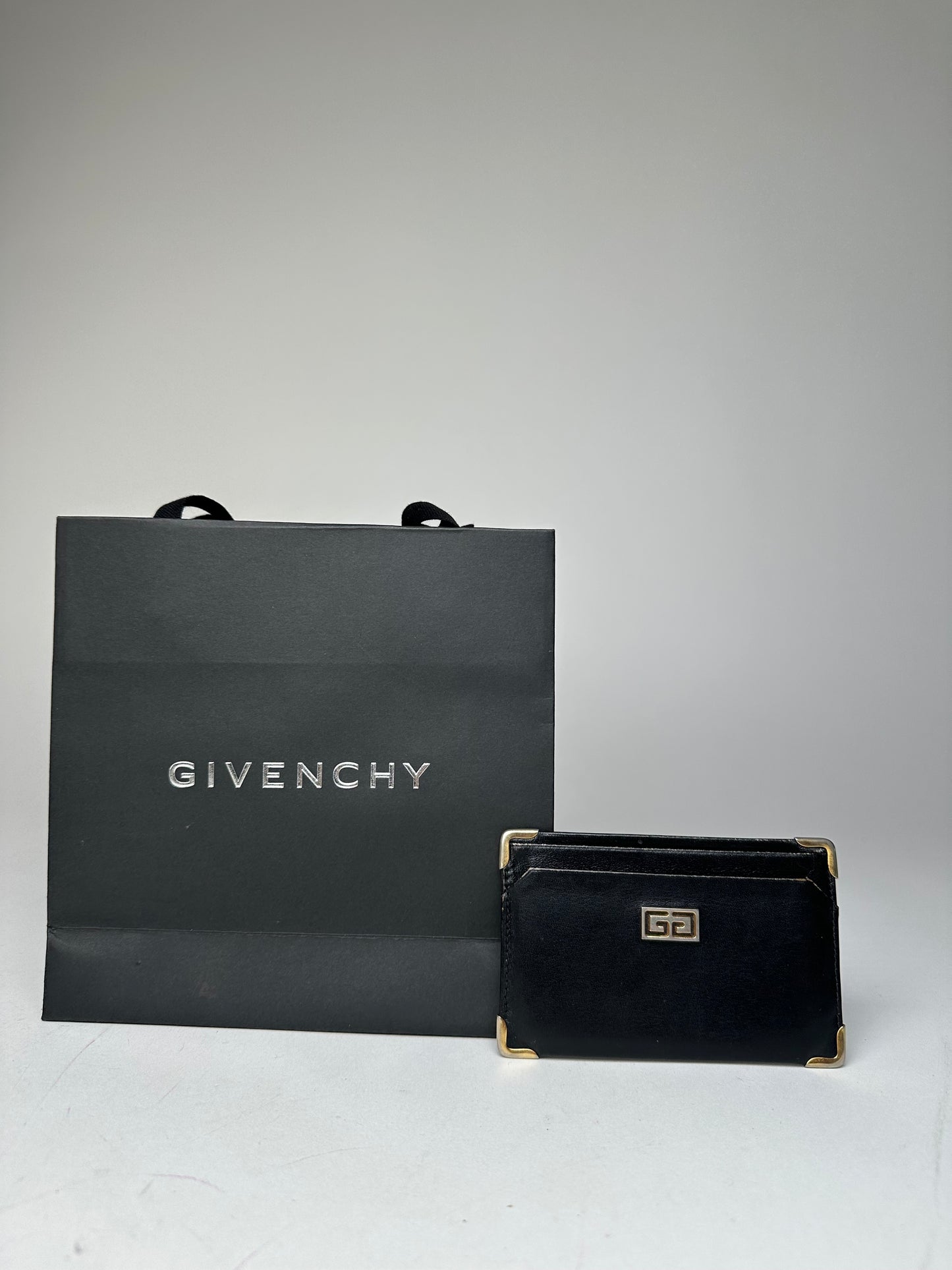 Vintage Givenchy Leather Card Holder Black