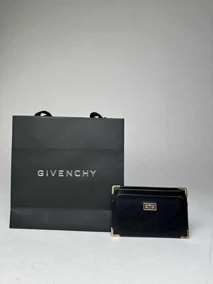 Vintage Givenchy Leather Card Holder Black