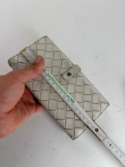 Vintage Bottega Veneta leather wallet white