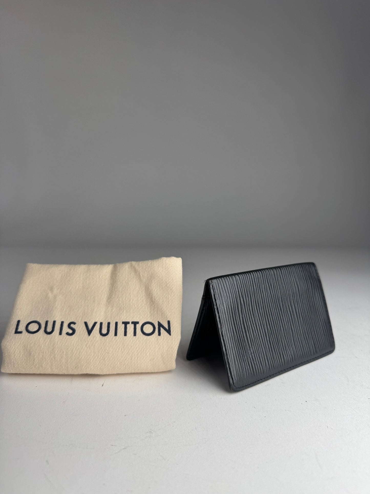 Vintage Louis Vuitton EPI Leather Card Holder Black