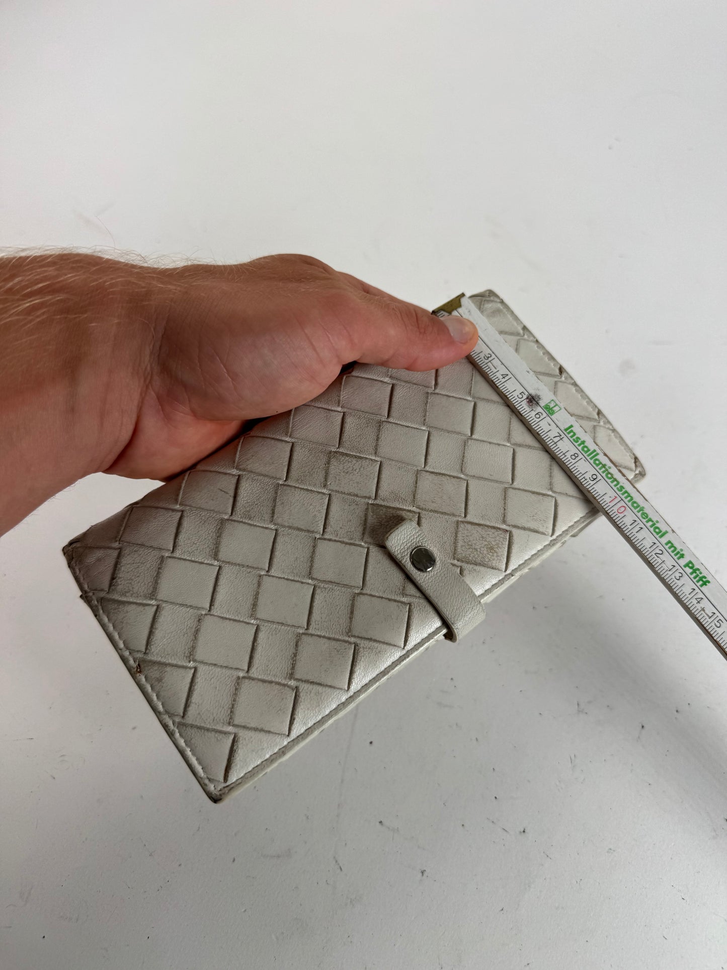 Vintage Bottega Veneta leather wallet white