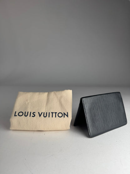 Vintage Louis Vuitton EPI Leather Card Holder Black