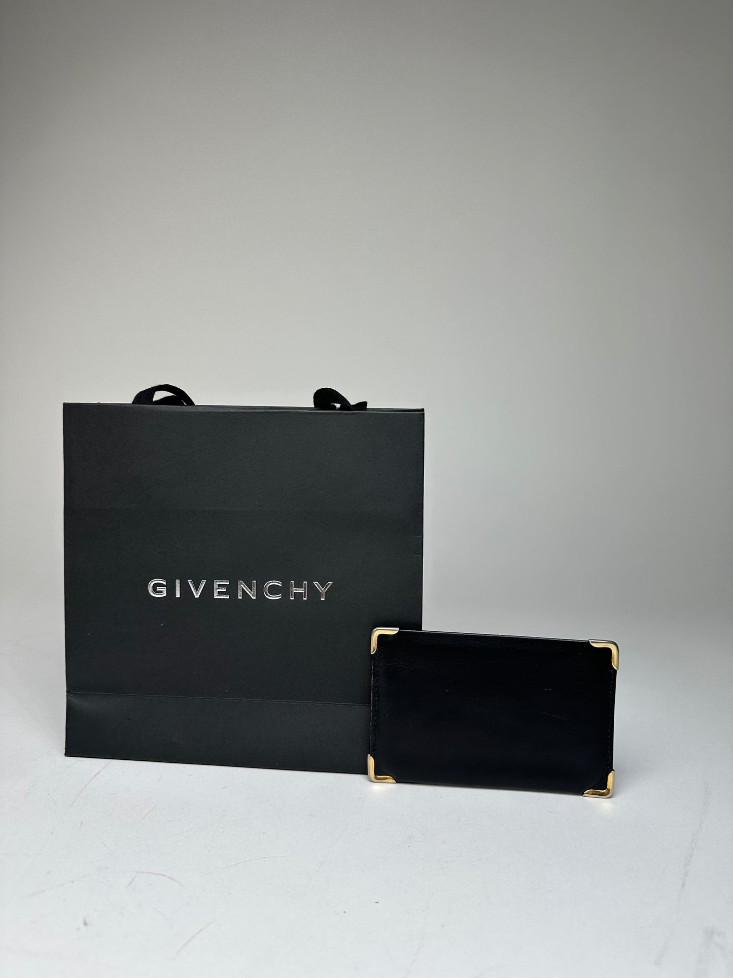 Vintage Givenchy Leather Card Holder Black