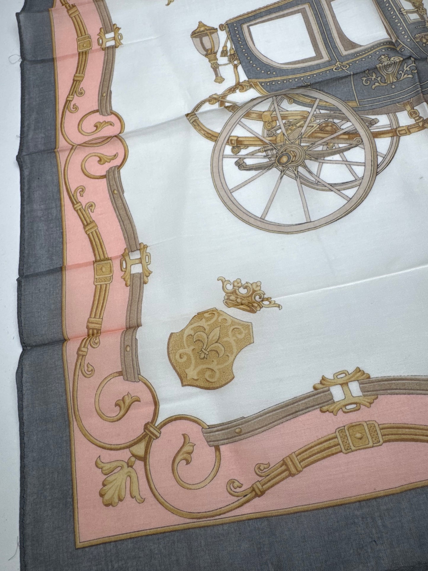 Vintage Celine Scarf Pink Grey