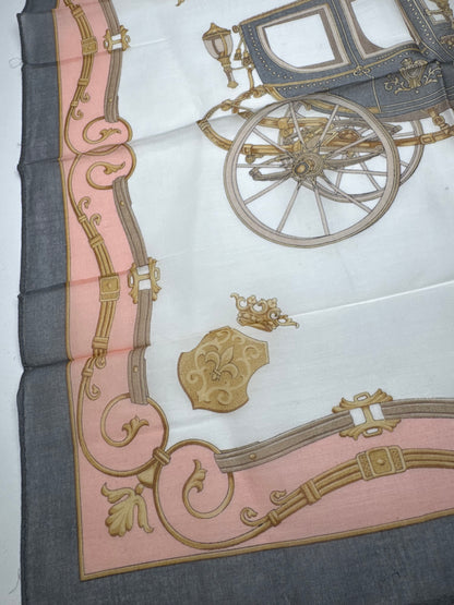 Vintage Celine Scarf Pink Grey