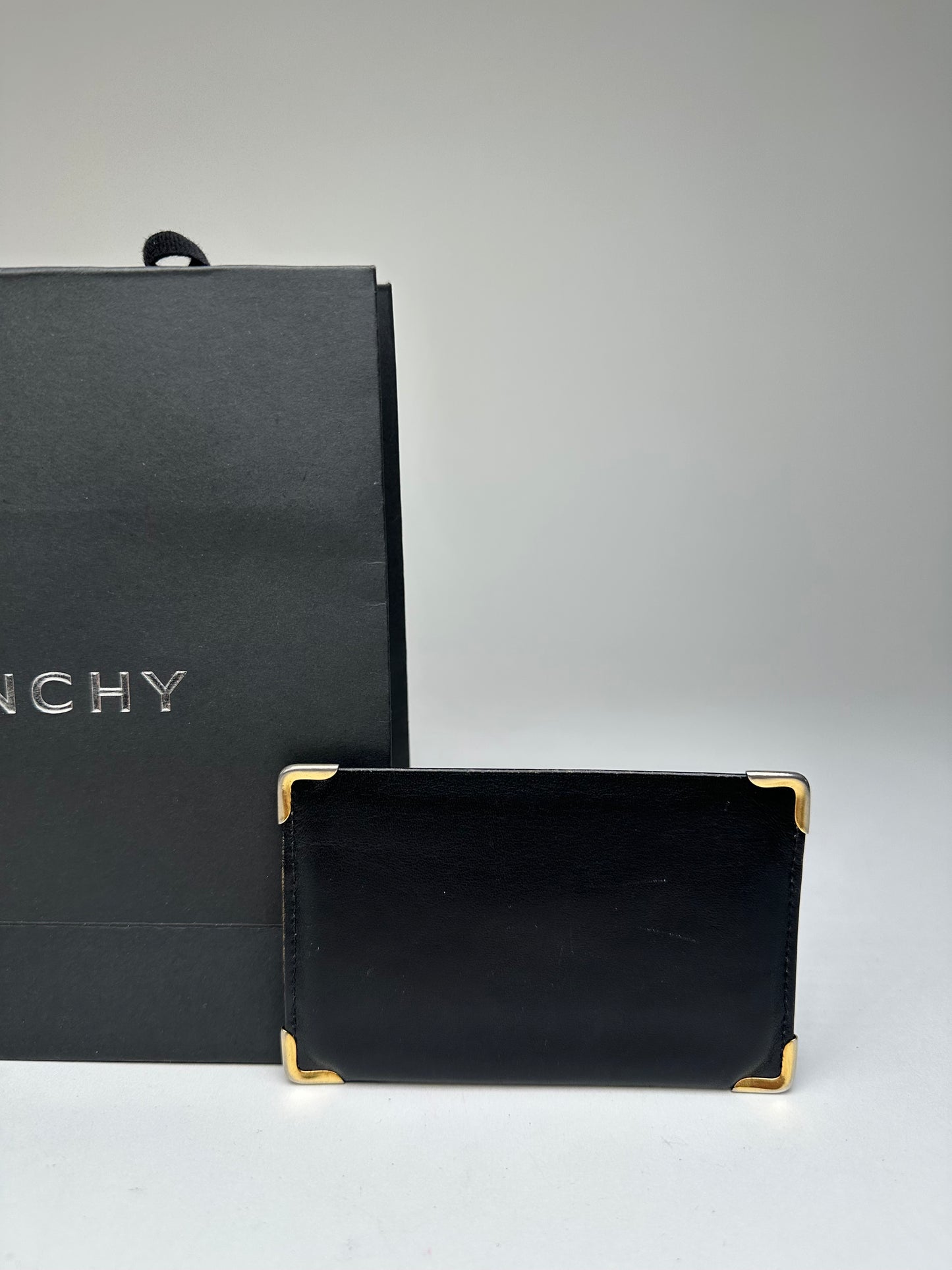Vintage Givenchy Leather Card Holder Black