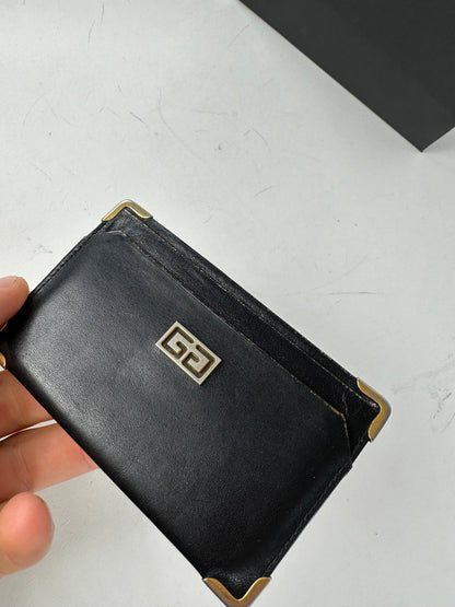 Vintage Givenchy Leather Card Holder Black