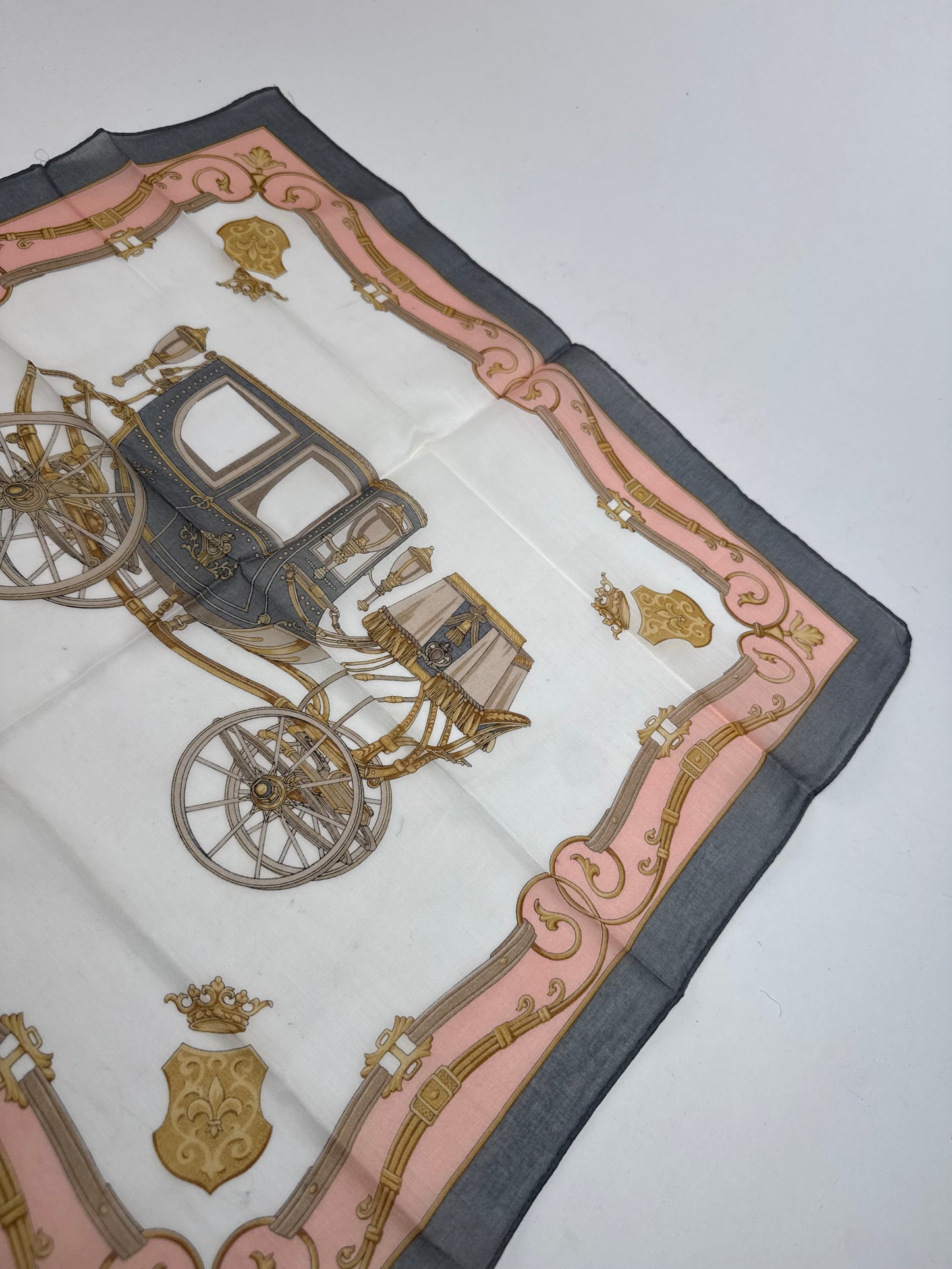 Vintage Celine Scarf Pink Grey