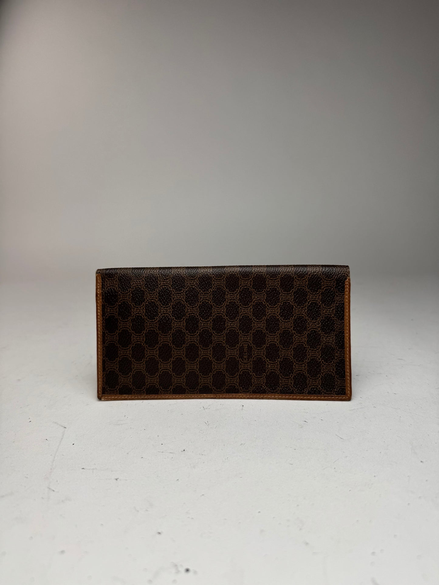 Vintage Celine Paris monogram ID holder / card holder brown