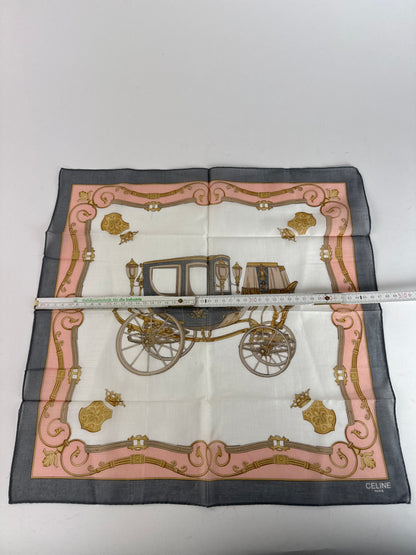 Vintage Celine Scarf Pink Grey