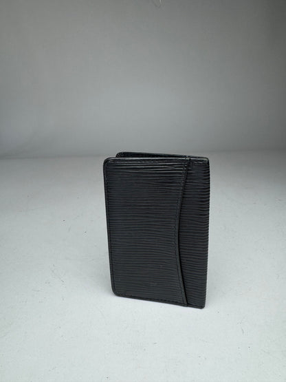 Vintage Louis Vuitton EPI Leather Card Holder Black