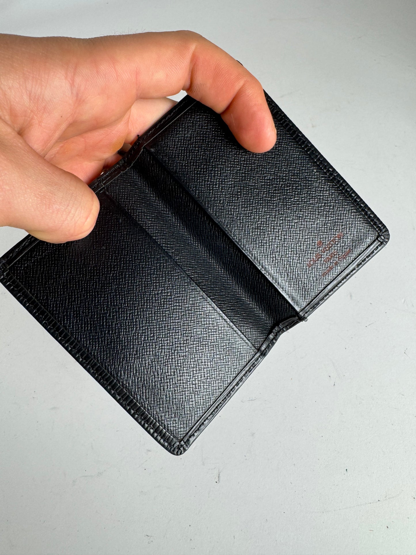 Vintage Louis Vuitton EPI Leather Card Holder Black