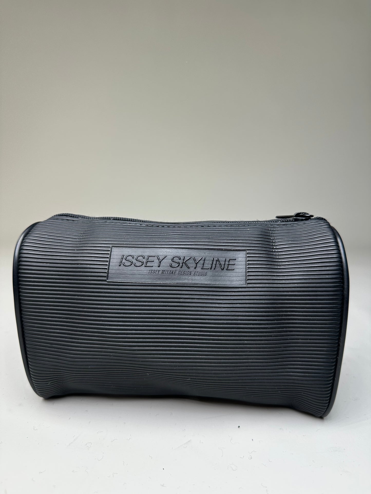 Vintage Issey Miyake Embossed Logo Pouch Black Synthetic