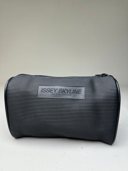 Vintage Issey Miyake Embossed Logo Pouch Black Synthetic