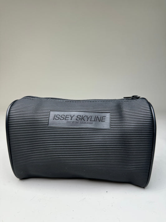 Vintage Issey Miyake Embossed Logo Pouch Black Synthetic