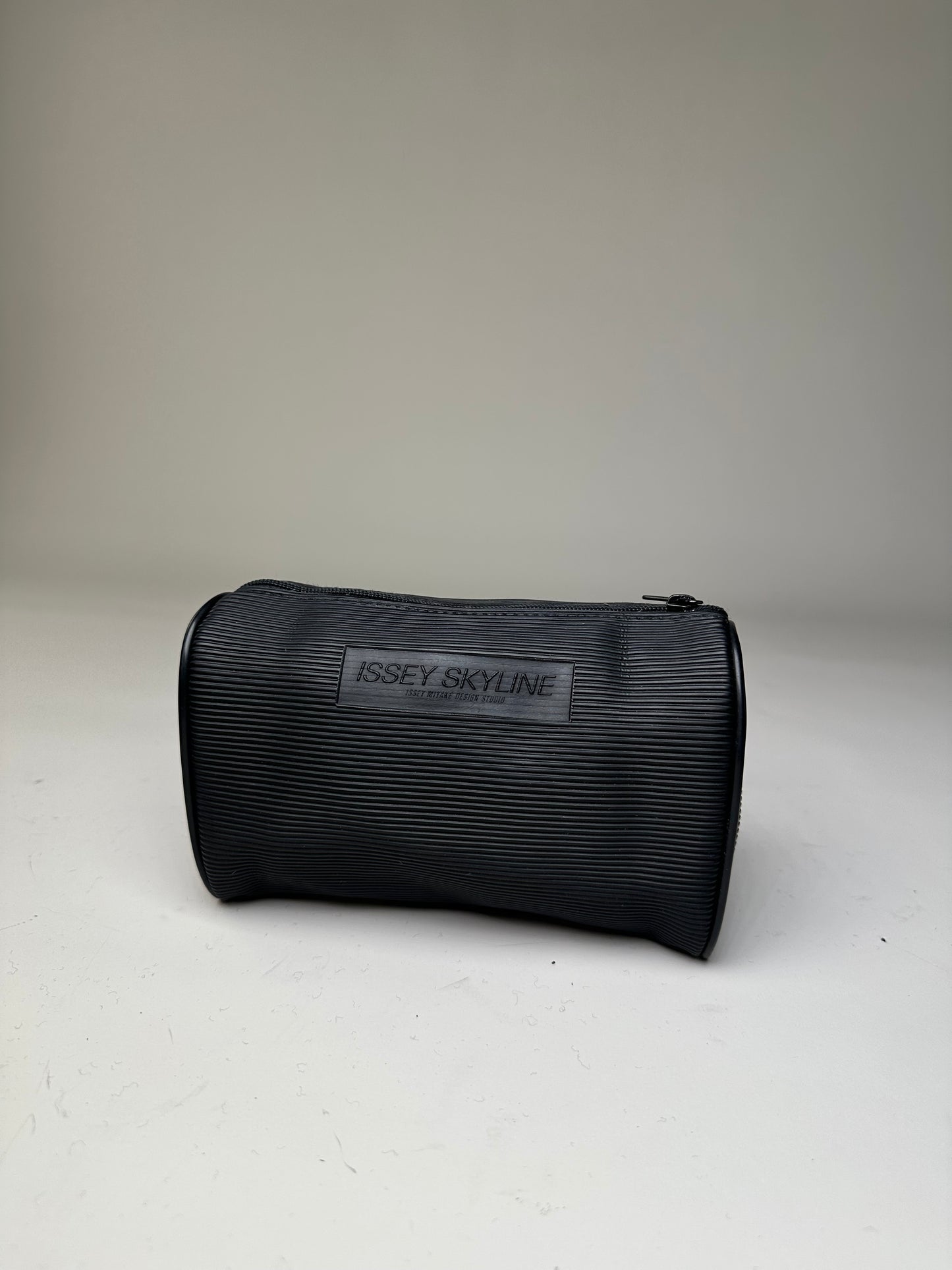 Vintage Issey Miyake Embossed Logo Pouch Black Synthetic