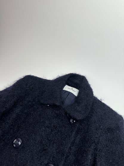 Vintage Courreges Tweed Coat Navy Black L