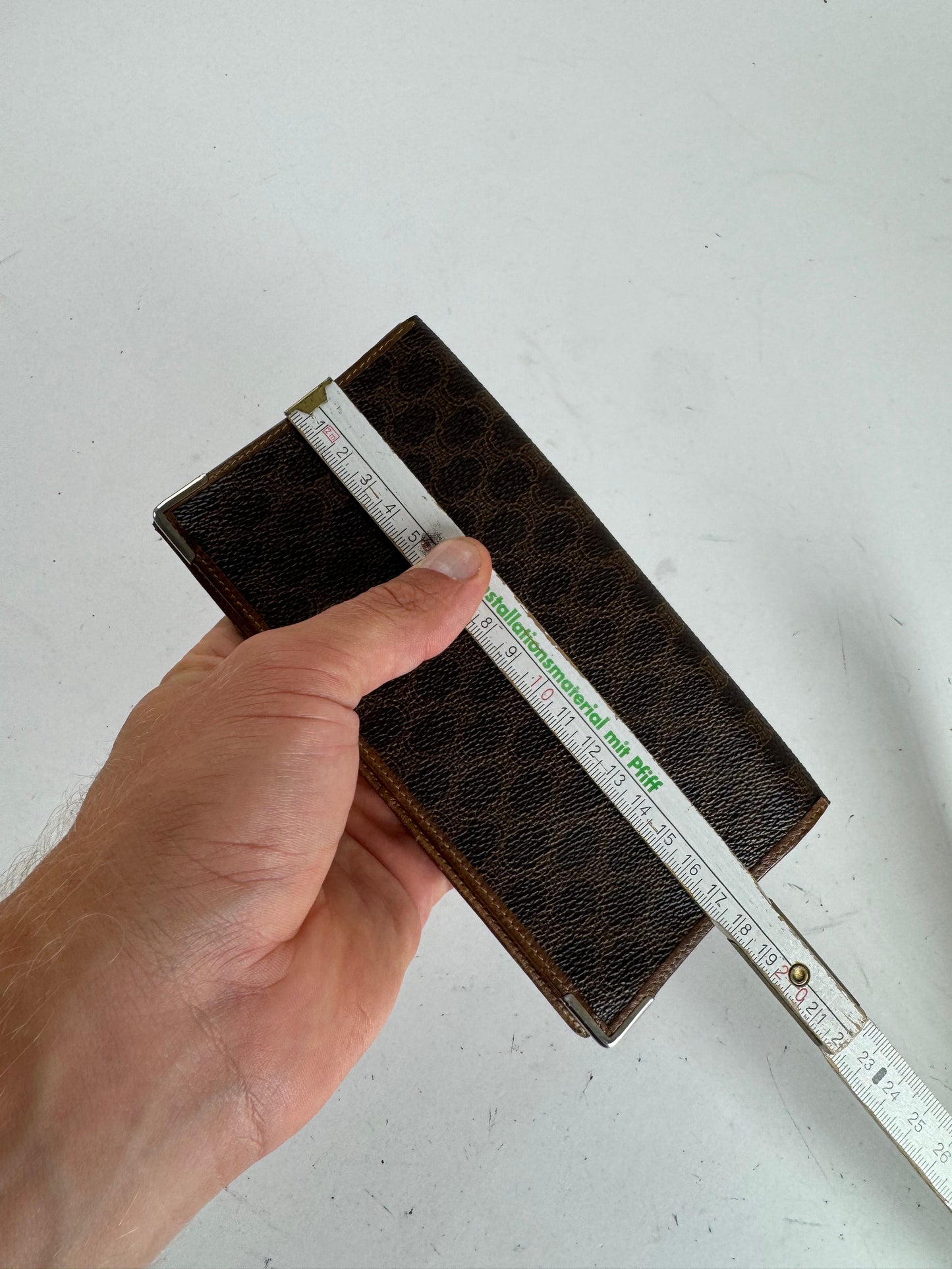 Vintage Celine Paris monogram ID holder / card holder brown