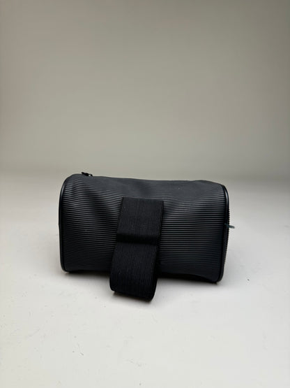 Vintage Issey Miyake Embossed Logo Pouch Black Synthetic