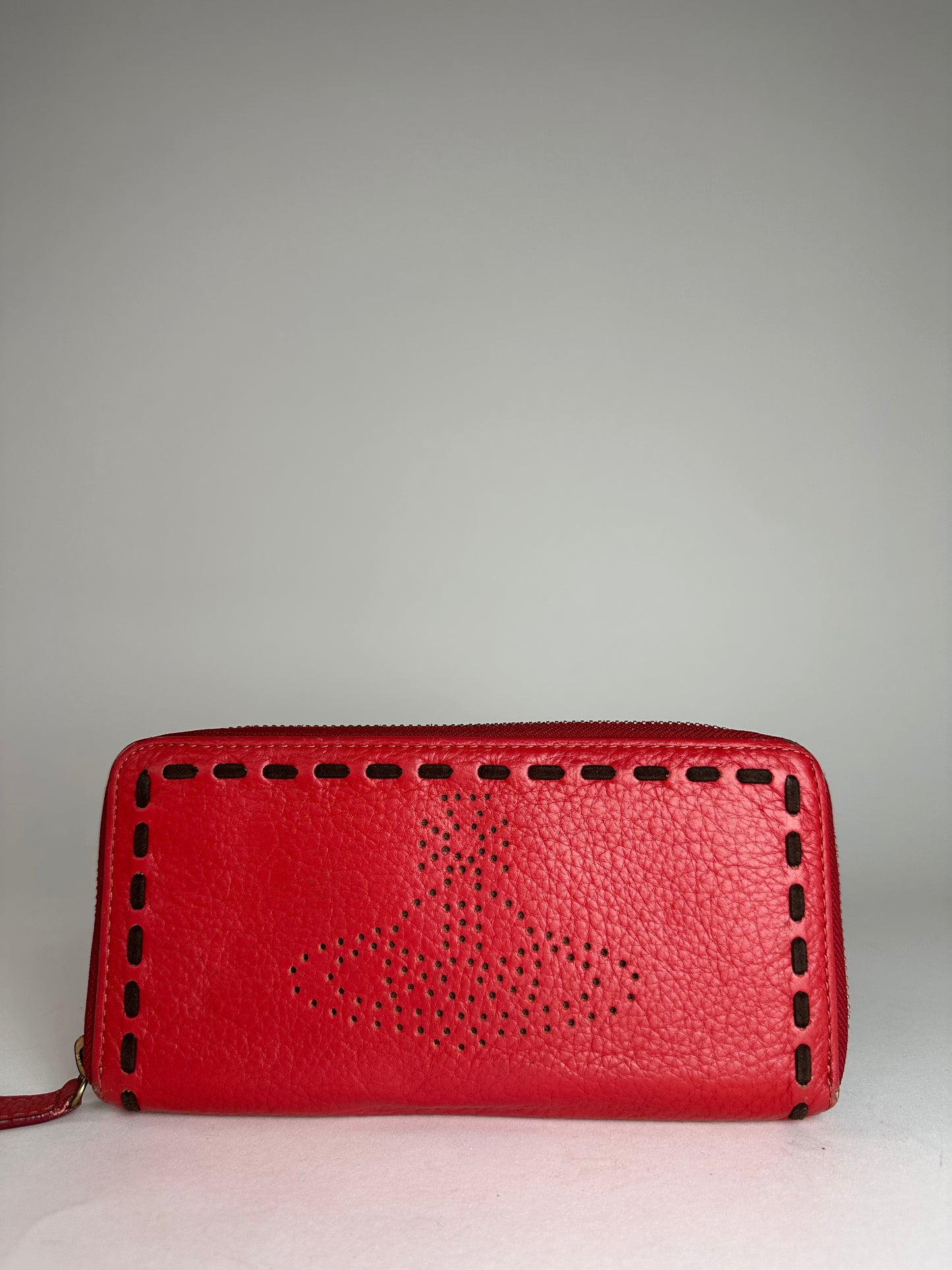 Vintage Vivienne Westwood Zippy Leather Wallet Red