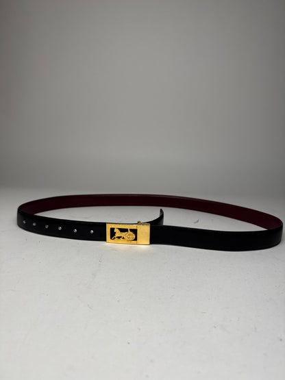 Vintage Celine Carriage Leather Belt black