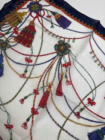 Vintage Celine Scarf Navy White