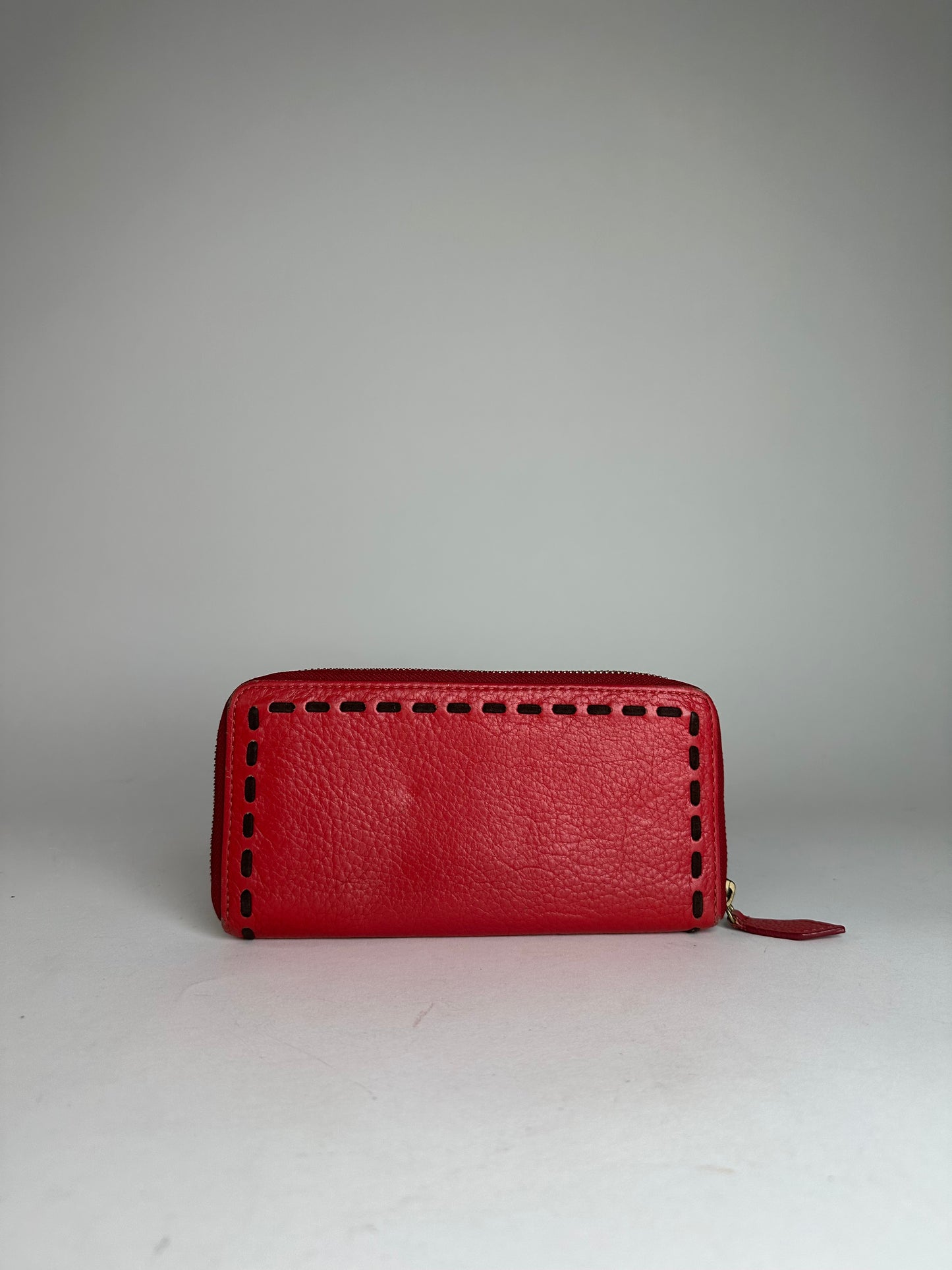 Vintage Vivienne Westwood Zippy Leather Wallet Red